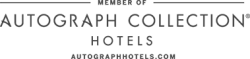 The image shows the logo for Autograph Collection Hotels, featuring their website: autographhotels.com.