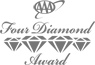 The image features the AAA Four Diamond Award logo, symbolized by elegant text and four diamond icons underneath.